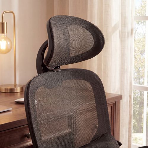 Fauteuil de bureau ergonomique avec coussin lombaire BENJAMIN noir