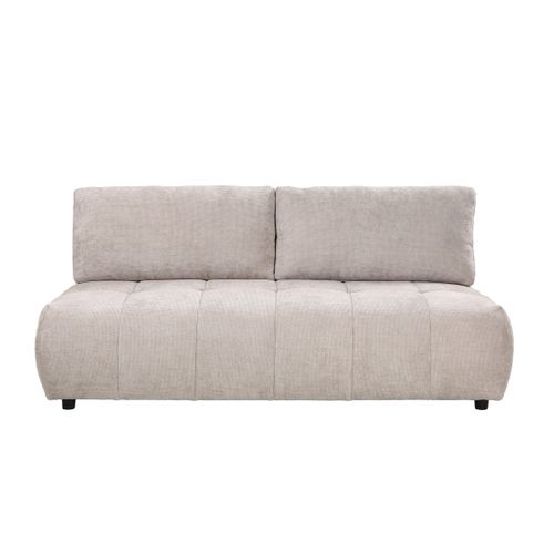Banquette-lit ALICIA tissu gris vue de face