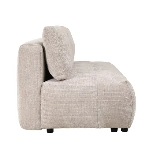 Banquette-lit ALICIA tissu gris vue de profil