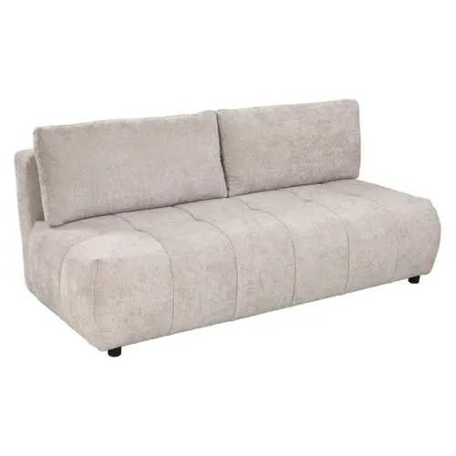 Banquette-lit ALICIA tissu gris vue 3/4