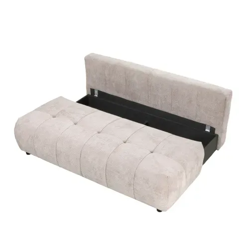 Banquette-lit ALICIA tissu gris