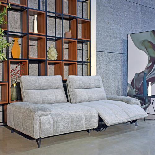 Canapé relax 3 places ALTO tissu gris
