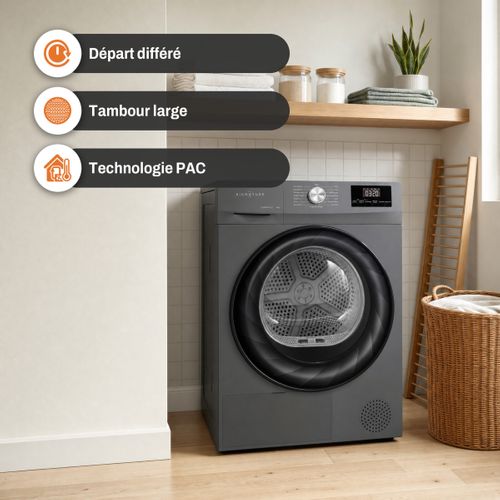 Sèche-linge hublot SIGNATURE SLFPACS9C/2 9kg Gris foncé