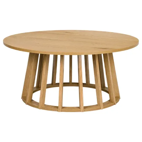 Table basse Ø 80 cm ZENIA Imitation chêne