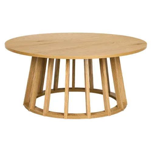Table basse Ø 80 cm ZENIA Imitation chêne