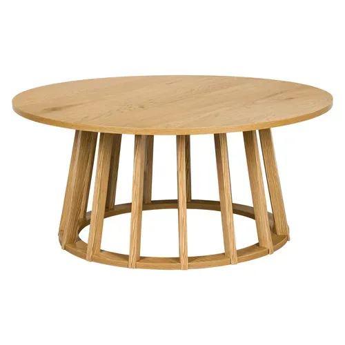 Table basse Ø 80 cm ZENIA Imitation chêne