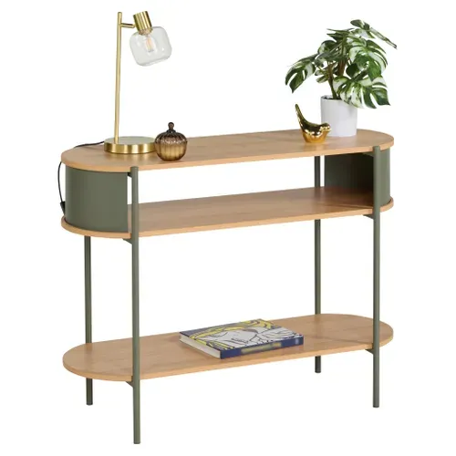 Console L. 100 cm LAETITIA Imitation chêne