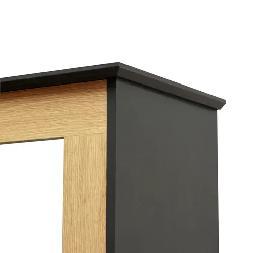 Bibliothèque 4 étagères SOPHIA imitation chêne et noir