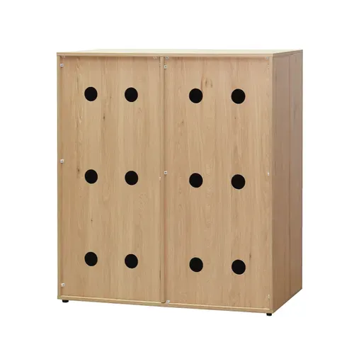 Meuble à chaussures 2 portes MAHO imitation chêne