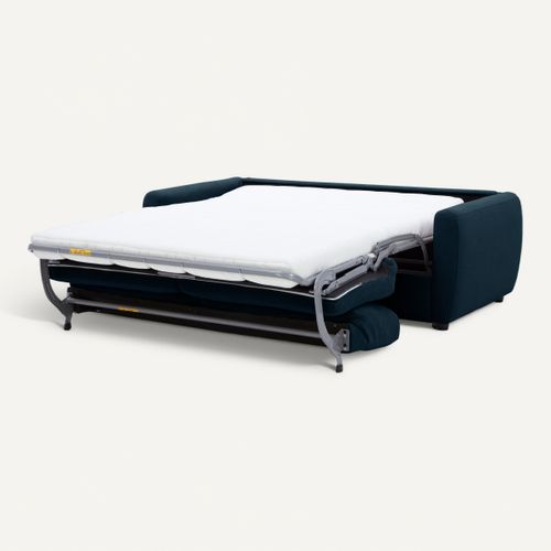Canapé 3 places convertible SOMMEA tissu bleu marine