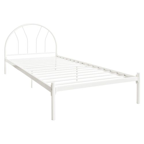 Lit avec sommier 90x190 cm SUNSHINE métal blanc