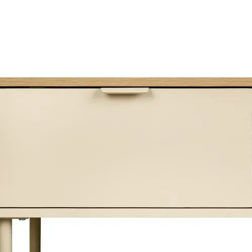 Table basse L.100 cm DANIELLE imitation chêne et beige