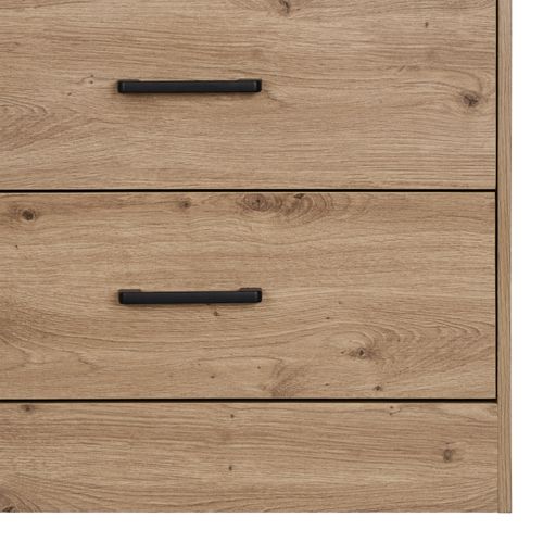 Commode 3 tiroirs PRIMUS imitation chêne vue détaillée