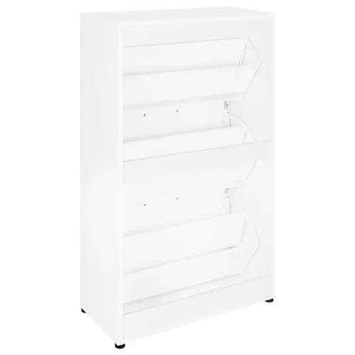 Meuble à chaussure 3 abattants PRIMUS Blanc vue de derrière