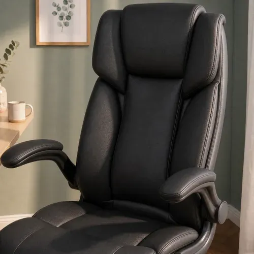 Fauteuil de bureau ergonomique réglable BODR tissu noir