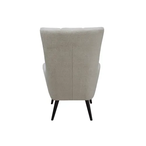 Fauteuil PRINCE tissu beige vue de derrière