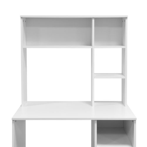 Bureau avec rangements RACHEL blanc vue détaillée