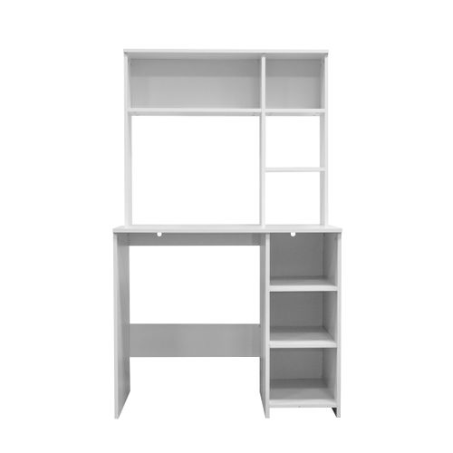 Bureau avec rangements RACHEL blanc vue de face