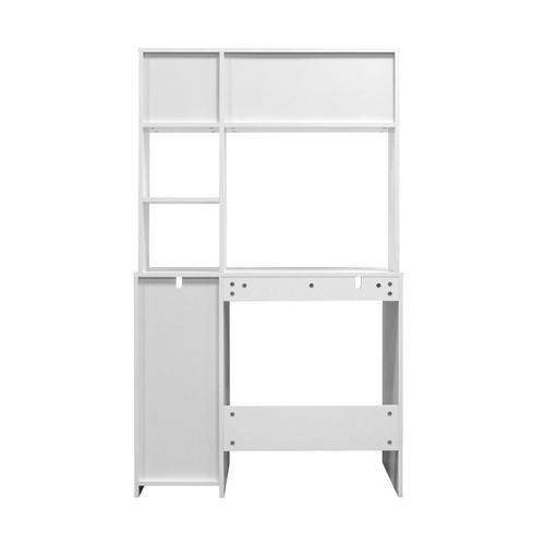 Bureau avec rangements RACHEL blanc vue de derrière