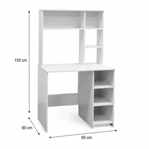 Bureau avec rangements RACHEL blanc