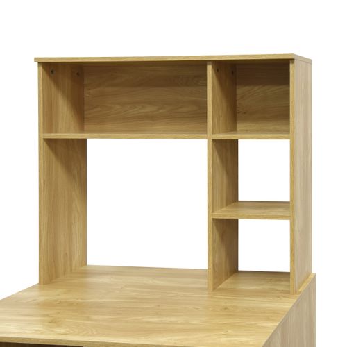 Bureau avec rangements RACHEL imitation chêne vue détaillée