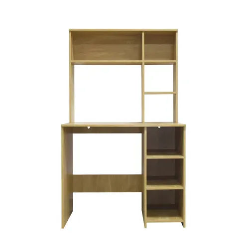 Bureau avec rangements RACHEL imitation chêne vue de face