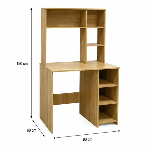Bureau avec rangements RACHEL imitation chêne