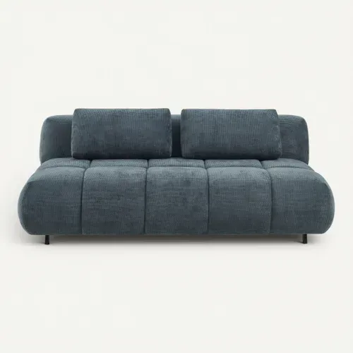 Banquette-lit BUBBLE tissu gris foncé vue de face