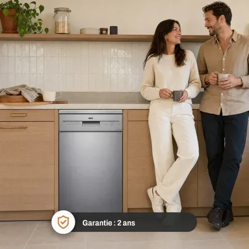 Lave-vaisselle gain de place FAR LV10C47M24DX 10 couverts Inox vue de derrière