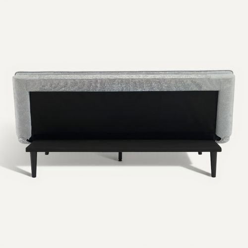 Banquette-lit clic-clac MAGGIE tissu gris clair vue de derrière
