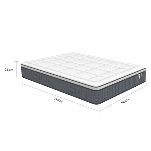 Matelas ressorts avec confort au choix et face été/hiver 140x190 cm SYMBIOZ ép. 26 cm