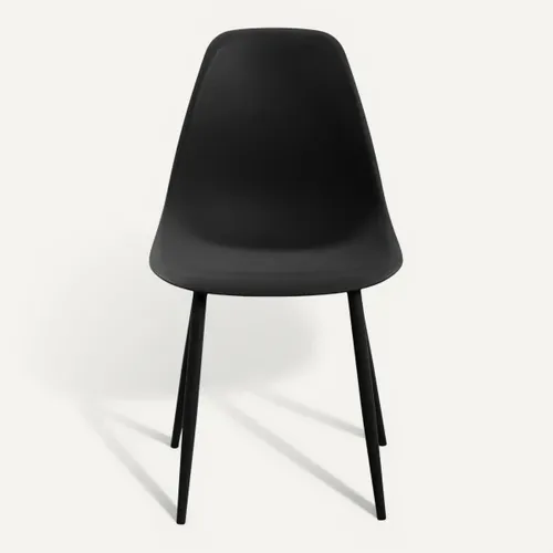 Chaise RAINA Noir vue de face