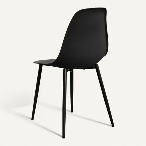 Chaise RAINA Noir vue de derrière