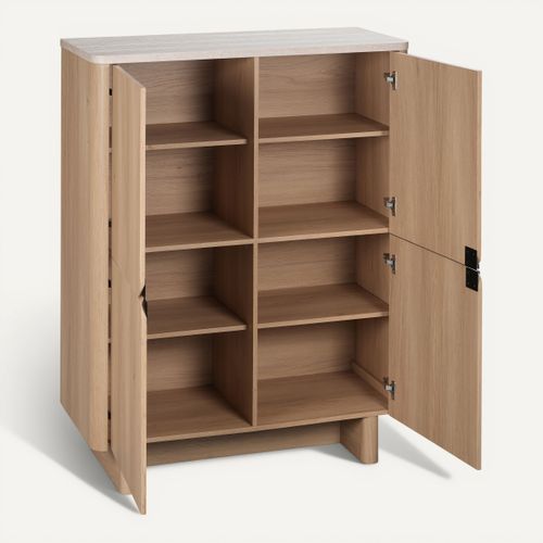 Buffet haut TANGO Imitation chêne / travertin