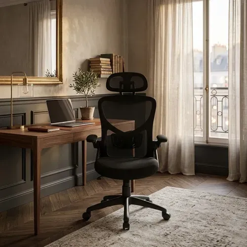 Fauteuil de bureau ergonomique ADRIEN noir vue d'ambiance 1
