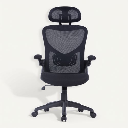 Fauteuil de bureau ergonomique ADRIEN noir vue de face