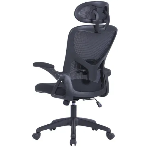 Fauteuil de bureau ergonomique ADRIEN noir vue de derrière
