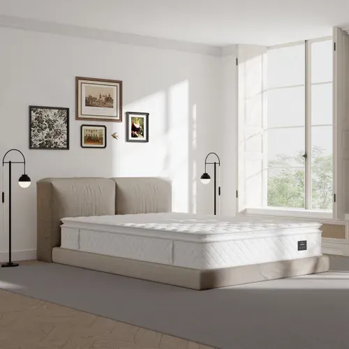 Matelas ressorts 180x200 cm avec 2 cm de mémoire de forme PERLE ép. 26 cm vue d'ambiance 1