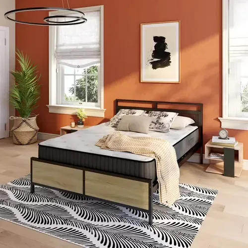 Matelas 180x200 cm ressorts avec 2 cm de mémoire de forme SENZA ép.25 cm vue d'ambiance 1