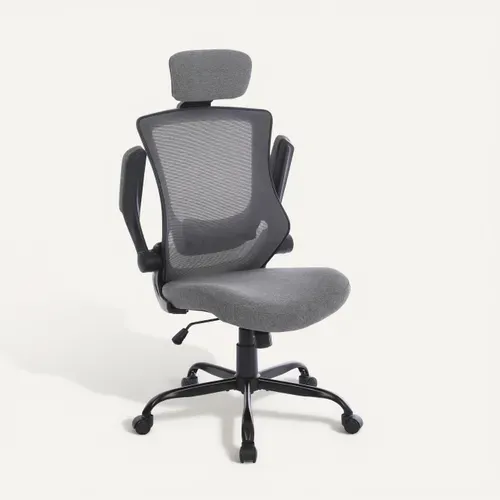 Fauteuil de bureau ergonomique gamer MERLON tissu gris