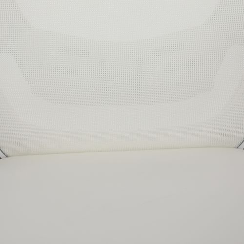 Fauteuil de bureau ergonomique gamer MERLON tissu blanc vue détaillée