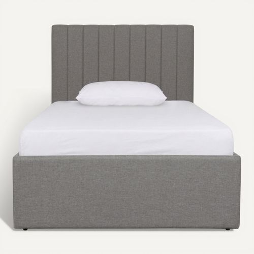 Lit coffre 90x190 cm SKY gris clair vue de face