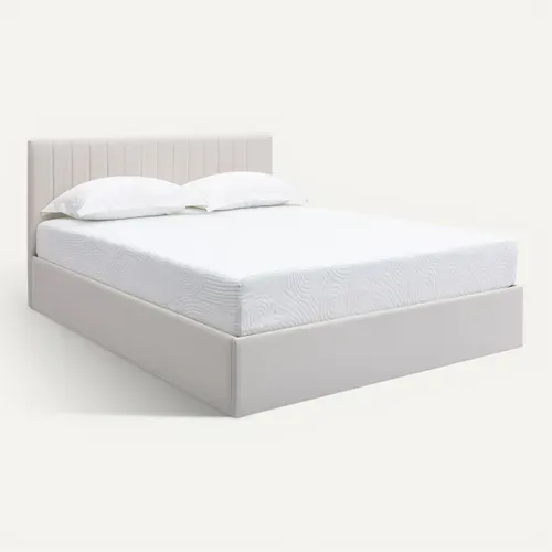 Lit coffre 160x200 cm SKY beige vue 3/4