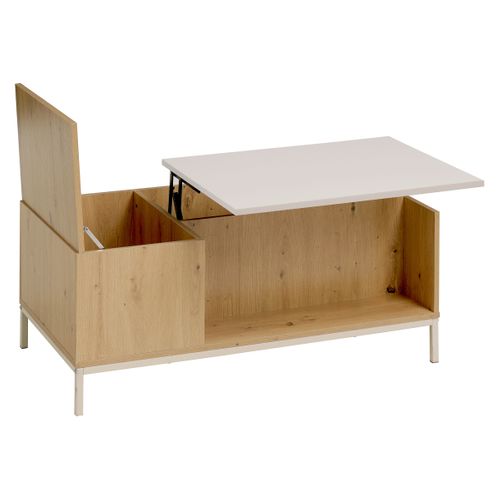 Table basse relevable ENORA Imitation chêne