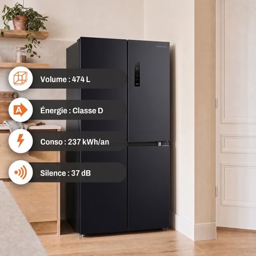 Réfrigérateur multi-portes SIGNATURE SFDOOR474DB 474L Noir