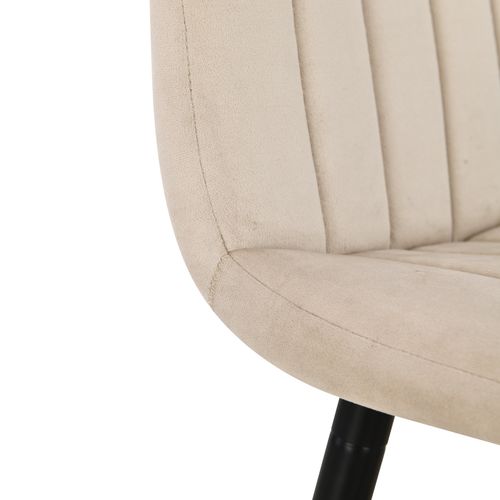 Lot de 2 tabourets de bar H.66 cm VELUTTO beige vue détaillée