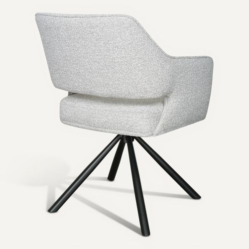 Chaise pivotante VICTOIRE Gris vue de derrière