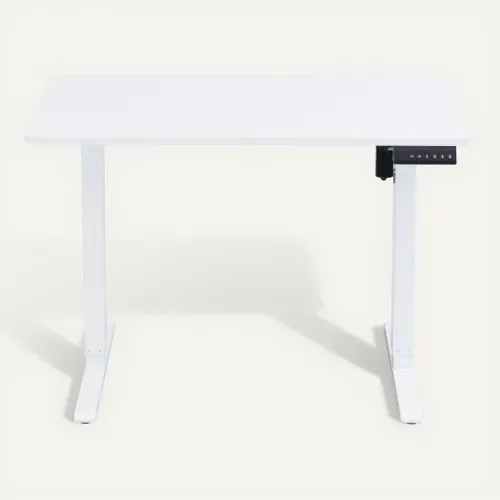Bureau assis/debout L.100 cm LOUIS blanc vue de face