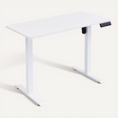 Bureau assis/debout L.100 cm LOUIS blanc vue 3/4