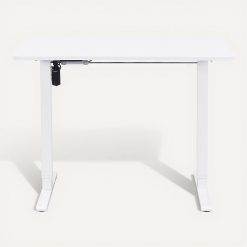 Bureau assis/debout L.100 cm LOUIS blanc vue de derrière